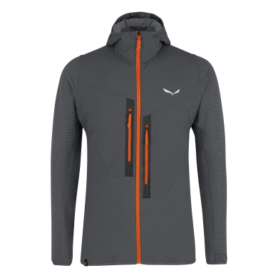 Salewa Fleecejacke Rolle - winddicht, leicht, Bodymapping-Isolierzonen - onyxgrau Herren